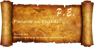 Pacurariu Enikő névjegykártya